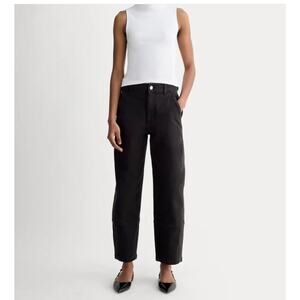 Everlane The Utility Barrel Pant Black Cotton Twill NEW (size 2)